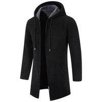 Mid-length wool hoodie for men - Luca