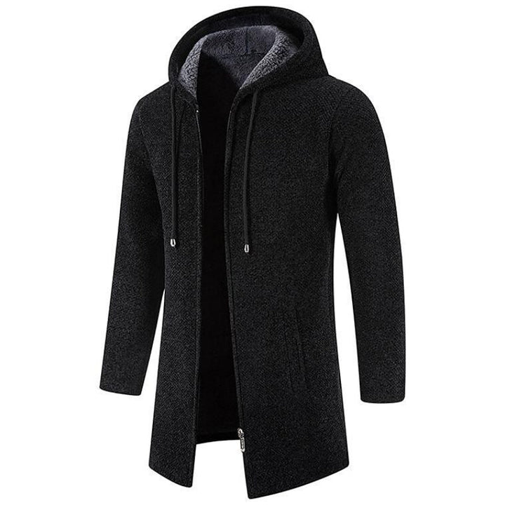 Mid-length wool hoodie for men - Luca