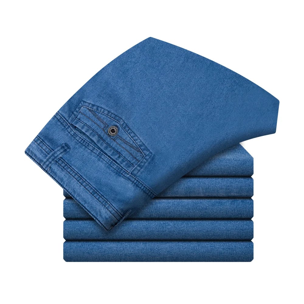 Men's Jeans with High Waist and Straight Leg – Tobias