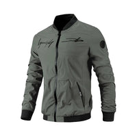Embroidered Men's Bomber Jacket for Transitional Season – Leon