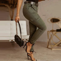 Damen Cargo-Jeans mit elastischen Bündchen – Nadine