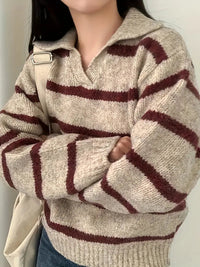 Knitted Sweater for Women with V-Neck – Sofie