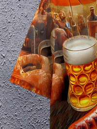 Men's Short Sleeve T-Shirt with BBQ & Beer Print – Karl Oktoberfest 2025