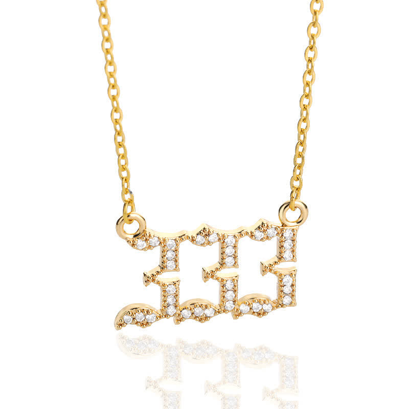 Zirconia Angel Numbers Necklace – Seraphina