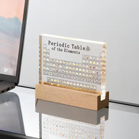 Oplyst periodisk system med ægte elementer - Elementa