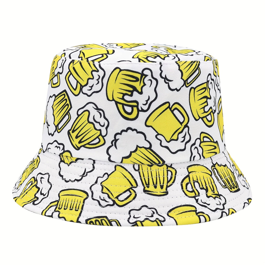 Sombrero tipo cubo unisex con estampado de cerveza – BierKracher Oktoberfest 2025