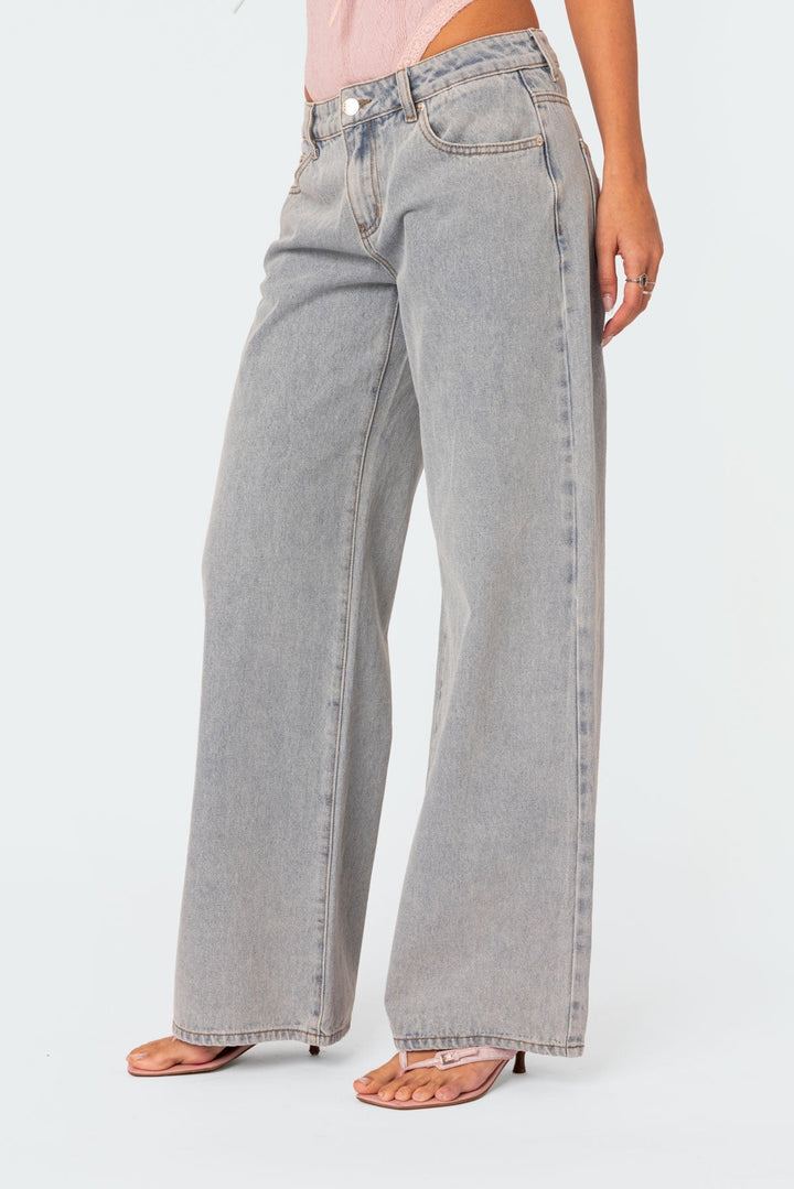 Women's Denim Pants with Relaxed Fit - Skylar