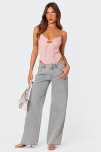 Women's Denim Pants with Relaxed Fit - Skylar
