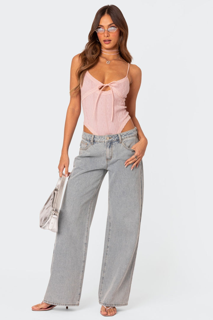 Women's Denim Pants with Relaxed Fit - Skylar