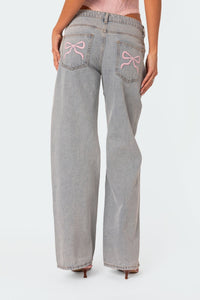 Women's Denim Pants with Relaxed Fit - Skylar
