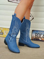 PU-Leder Damen Cowboystiefel mit Weichem Futter - Clara