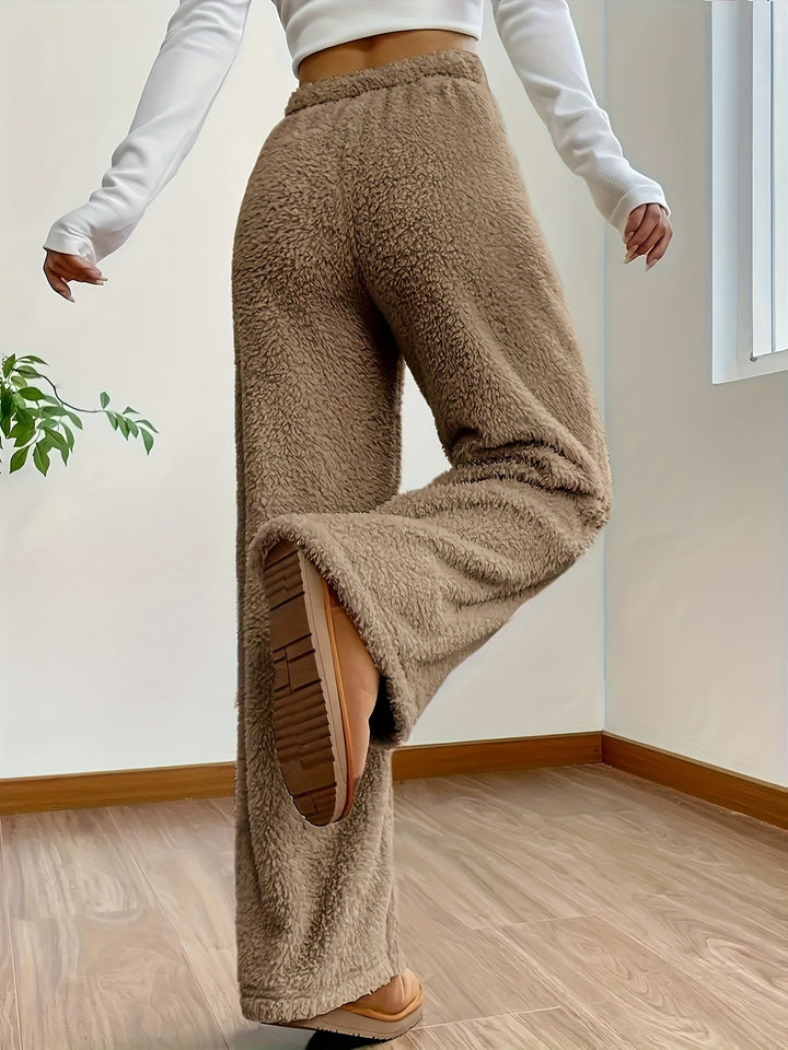 Myk Teddy Sherpa Loungebukse for damer – Noémie