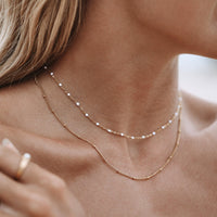 Dobbelt række perle-choker – Amara