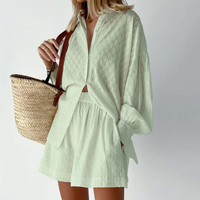 Conjunto de verano de 2 piezas con blusa y pantalones cortos – Isla