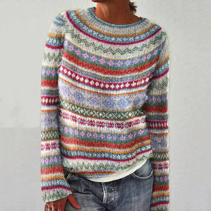 Trendy Printed Women's Sweater - Elara