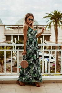 Boho maxi dress with floral pattern for summer – Yara
