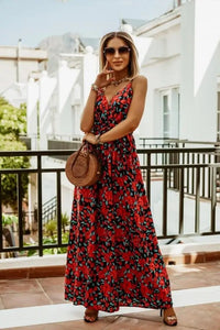 Boho maxi dress with floral pattern for summer – Yara