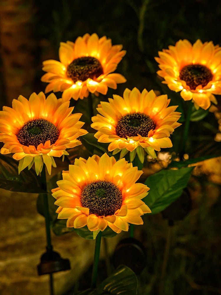 Wasserdichte Solar-Sonnenblumenlampe – SolarBloom