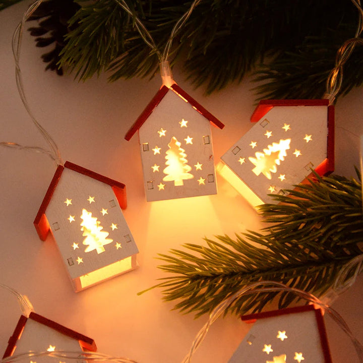 Træ-julehuse med LED-belysning – GlowHouse