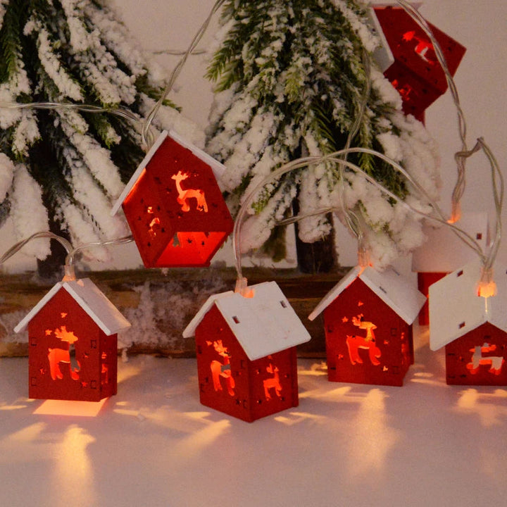 Træ-julehuse med LED-belysning – GlowHouse