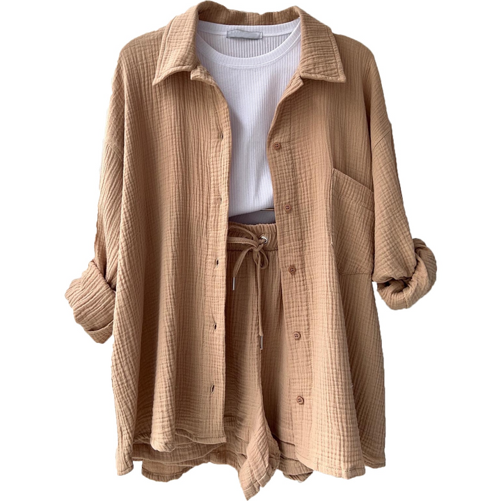 Atmungsaktives Baumwoll-Co-Ord Set Damen – Maris