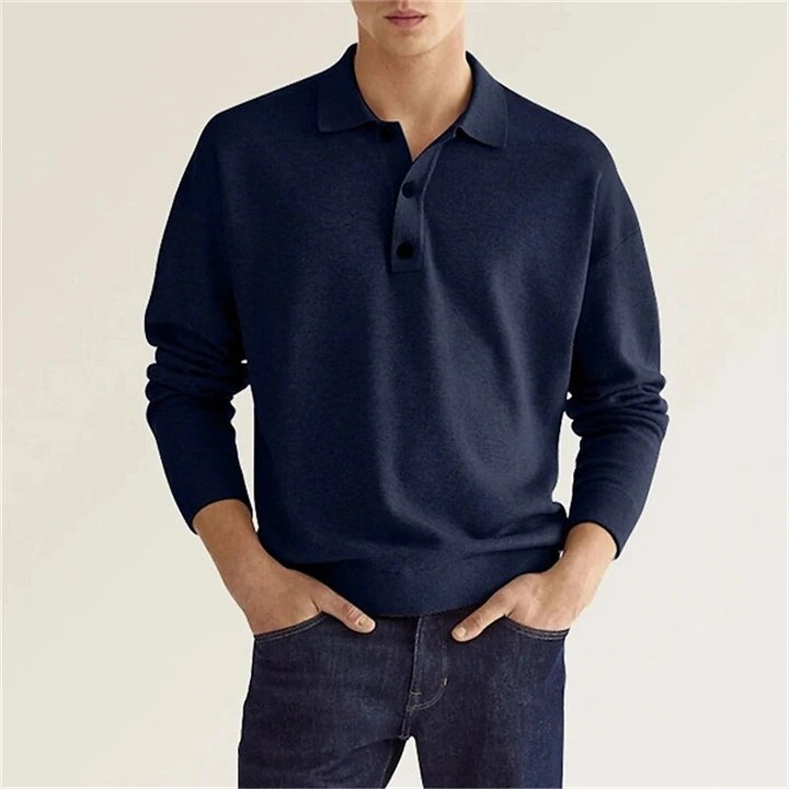 Men's long-sleeve polo shirt – Bastien