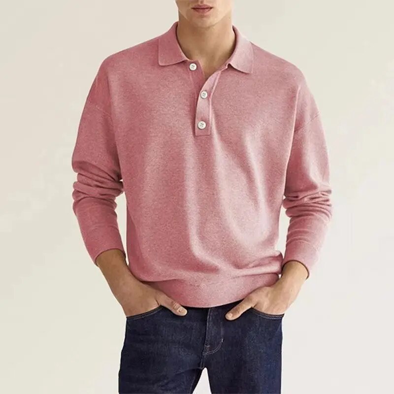 Men's long-sleeve polo shirt – Bastien