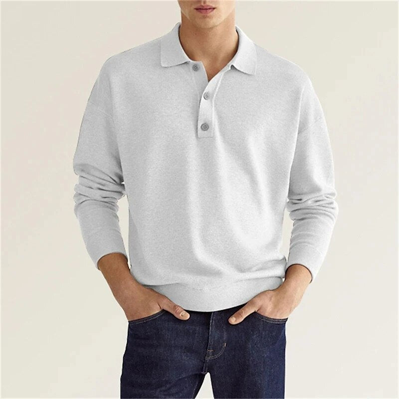 Men's long-sleeve polo shirt – Bastien