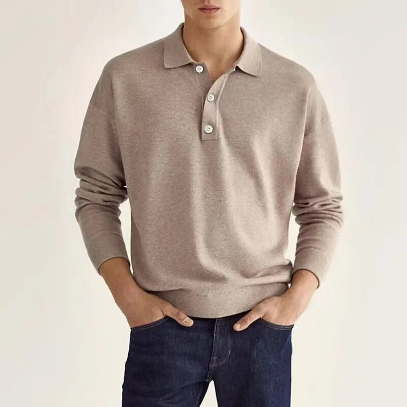 Men's long-sleeve polo shirt – Bastien