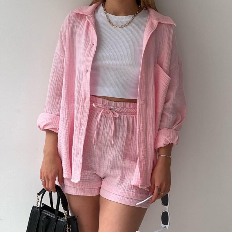 Atmungsaktives Baumwoll-Co-Ord Set Damen – Maris