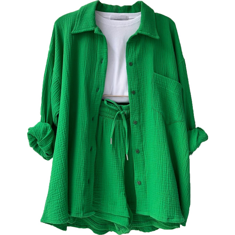 Atmungsaktives Baumwoll-Co-Ord Set Damen – Maris