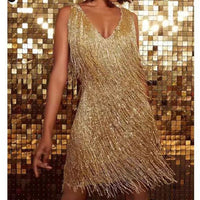 Sparkling Sequin Dress with Fringes – Celina