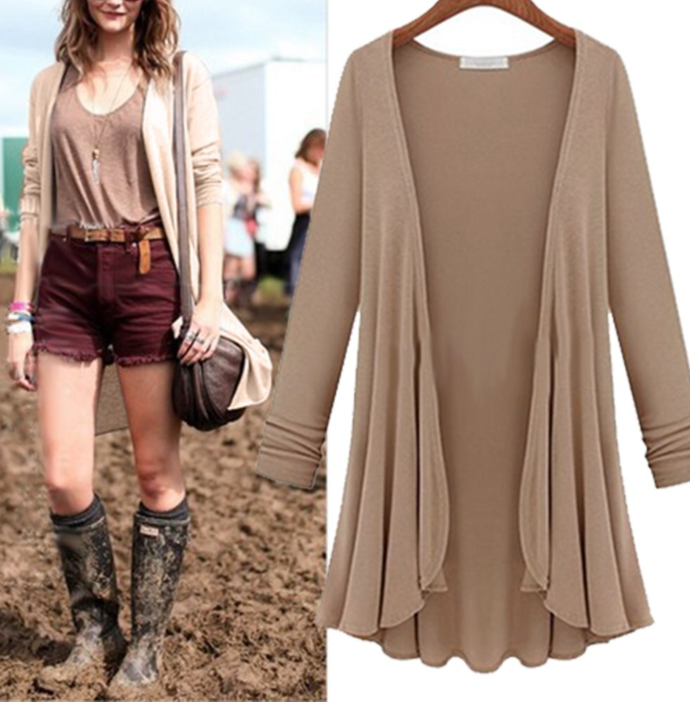 Women's Cardigan with Ruffles – Autumn Magic Elena