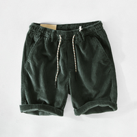Pantalones cortos retro de pana para hombre con corte cómodo – Raul