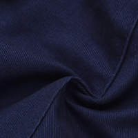 Dunkelblauer Baumwollstoff, Nahaufnahme, Textur, hochwertiges Material, Mode, Bekleidung.