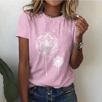 Behagelig dame T-shirt med rund hals og blødt stof – Rhea