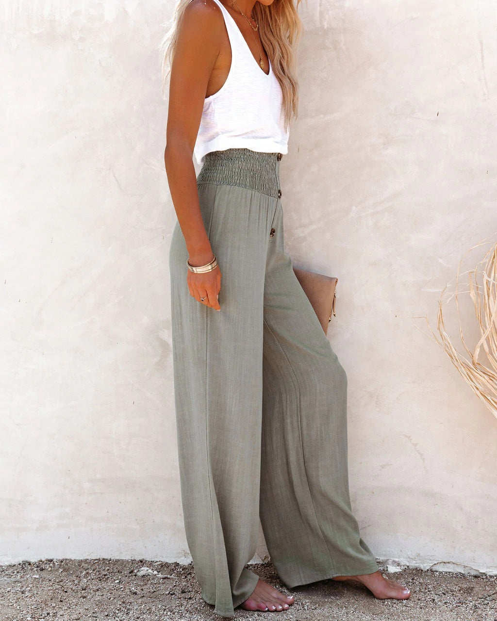 Leinen Damenhose mit Hoher Taille – Sylvie