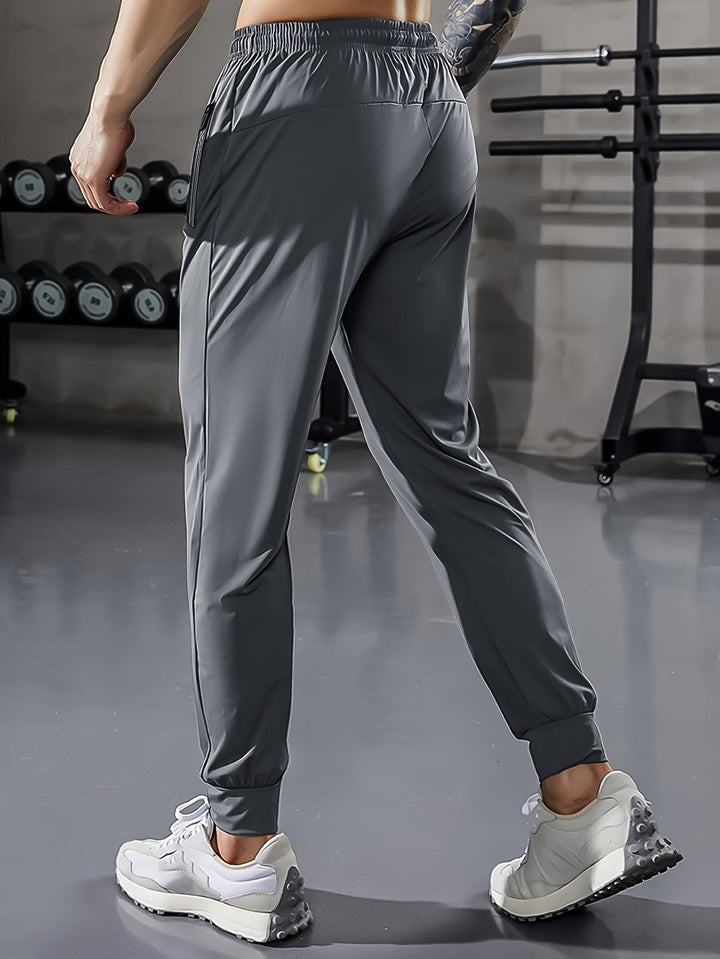 Solid Color Men's Sports Pants with Pockets - Niels