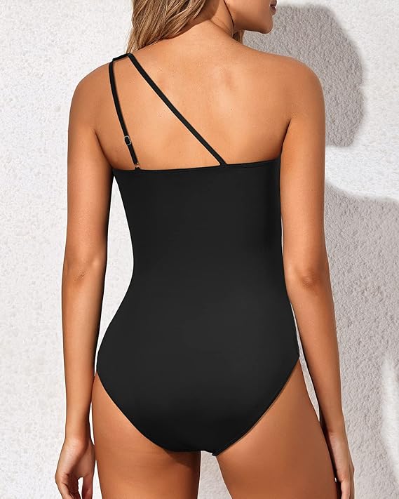 Bañador de mujer con diseño de un solo hombro y control de abdomen – Valeria
