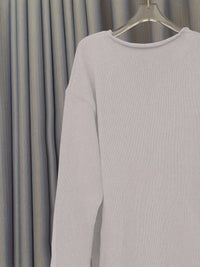 Women's Oversized V-Neck Sweater with Pattern – Alenia