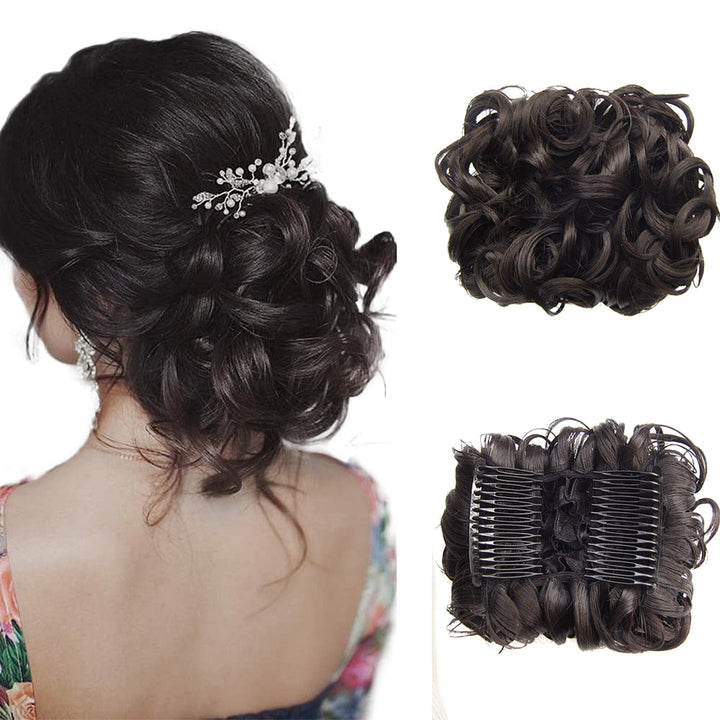 Curly Bun Hair Extension – FluffyFix
