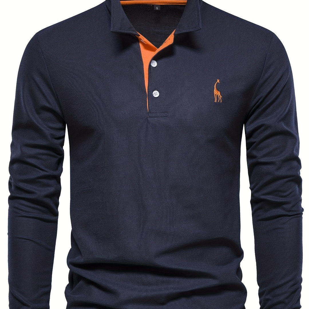 Polo cómodo para hombre con mangas largas