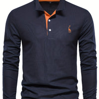 Polo cómodo para hombre con mangas largas