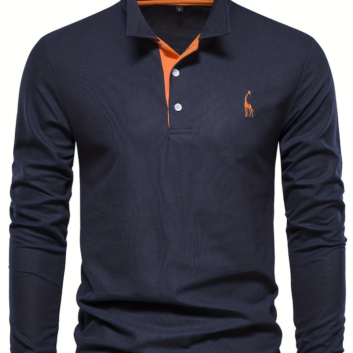 Polo cómodo para hombre con mangas largas