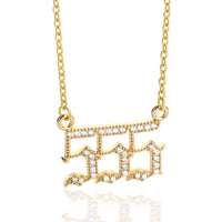 Zirconia Angel Numbers Necklace – Seraphina