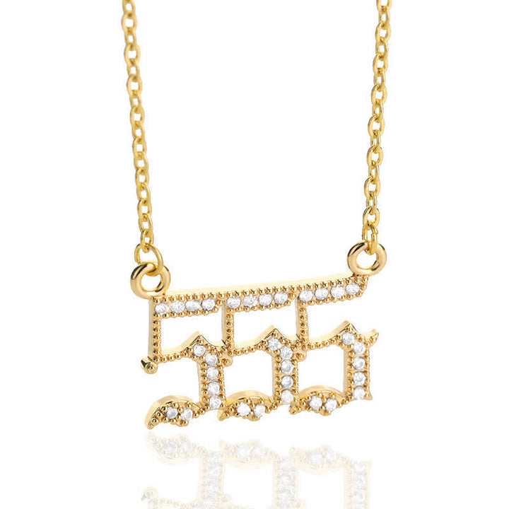 Zirconia Angel Numbers Necklace – Seraphina