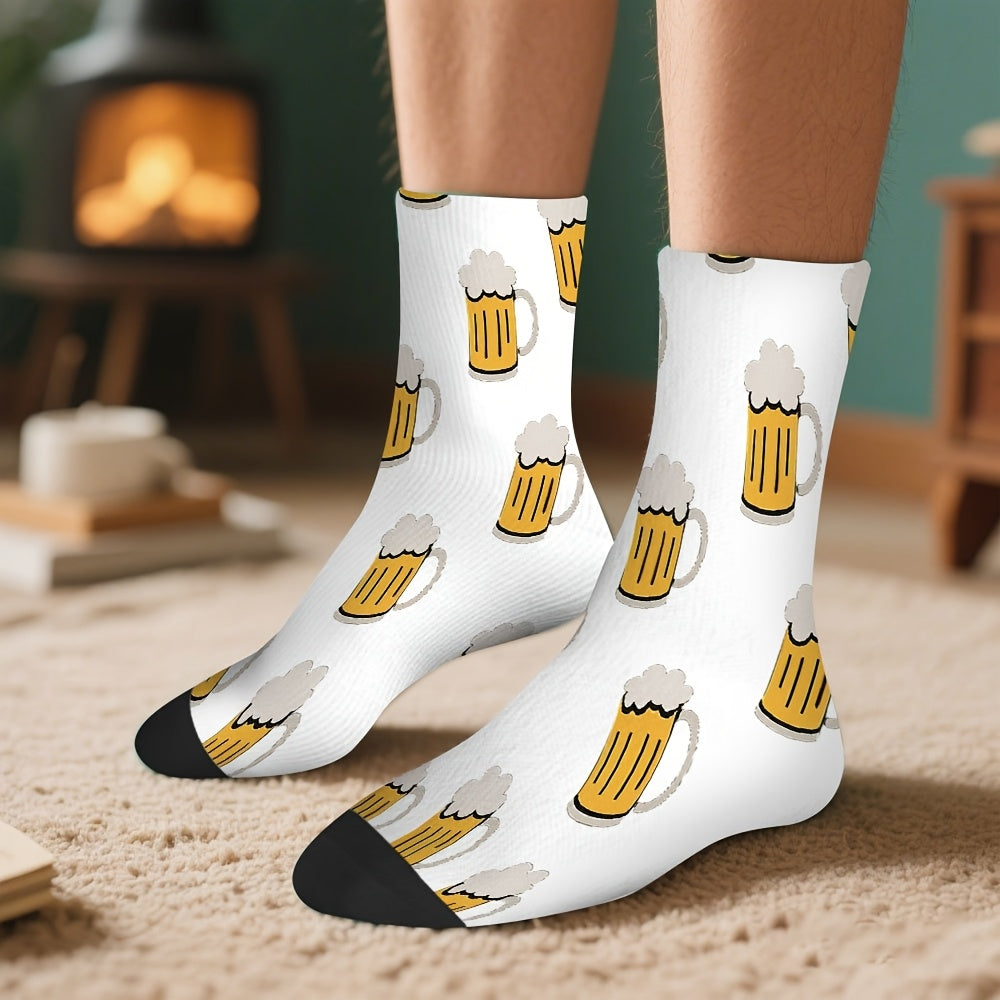 3 pairs of socks with beer mug print – HopfenSocken Oktoberfest 2025