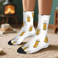 3 pairs of socks with beer mug print – HopfenSocken Oktoberfest 2025