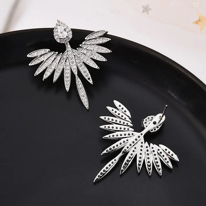 Silver Angel Wing Stud Earrings – Celeste
