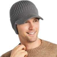 Men's knitted hat with ear flaps – Kian